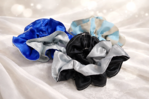 サテンのダブルフリルシュシュの作り方