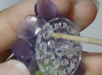 プラバンの紫陽花ヘアアクセサリーの作り方50