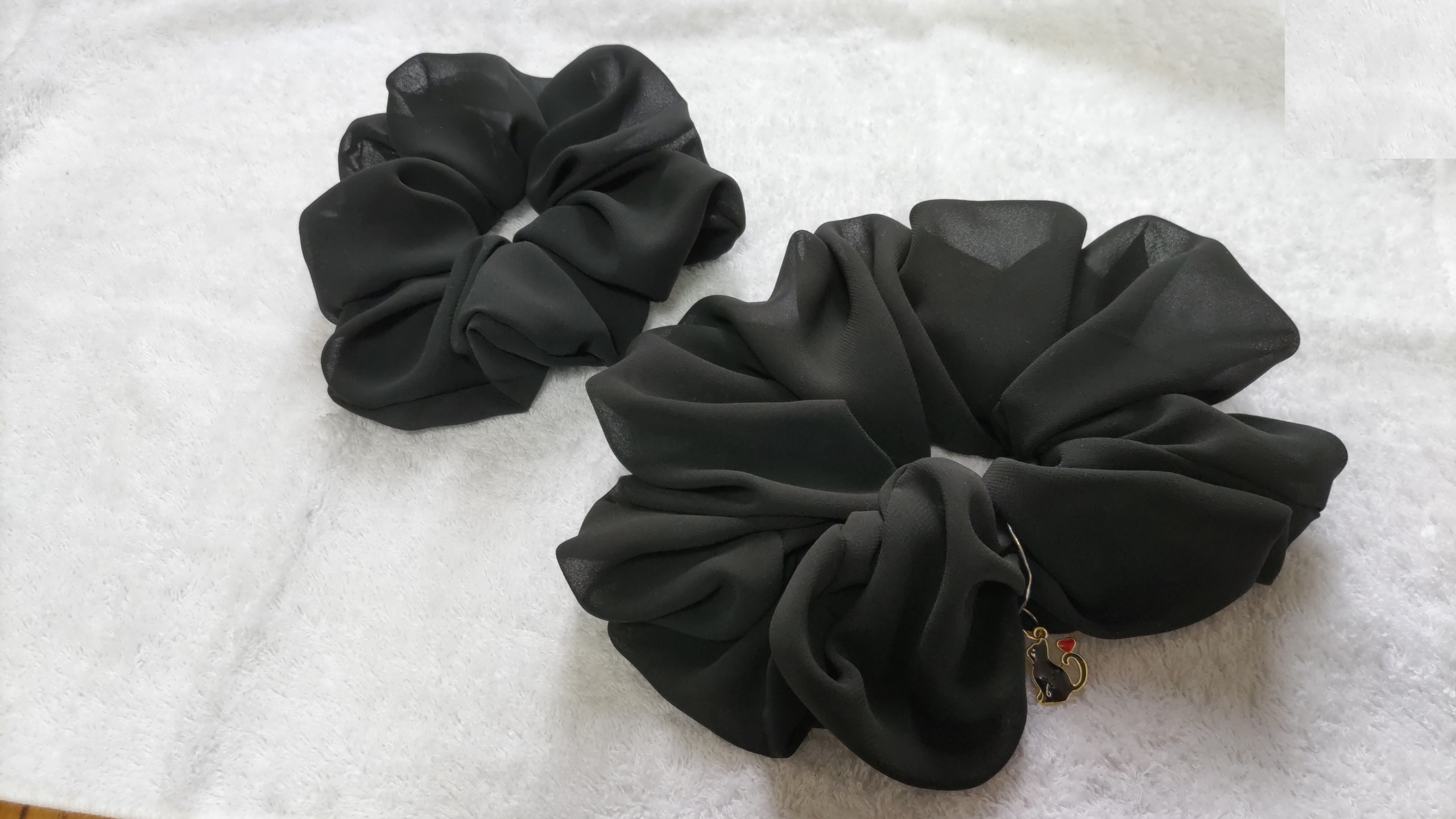 シフォンシュシュの作り方♡シースルー生地でフワフワ/ボリュームシュシュ 