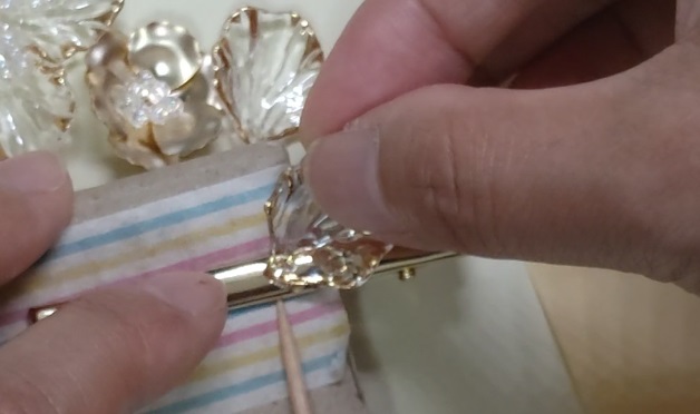 partsclubフラワーパーツとビーズのヘアクリップ作り方30