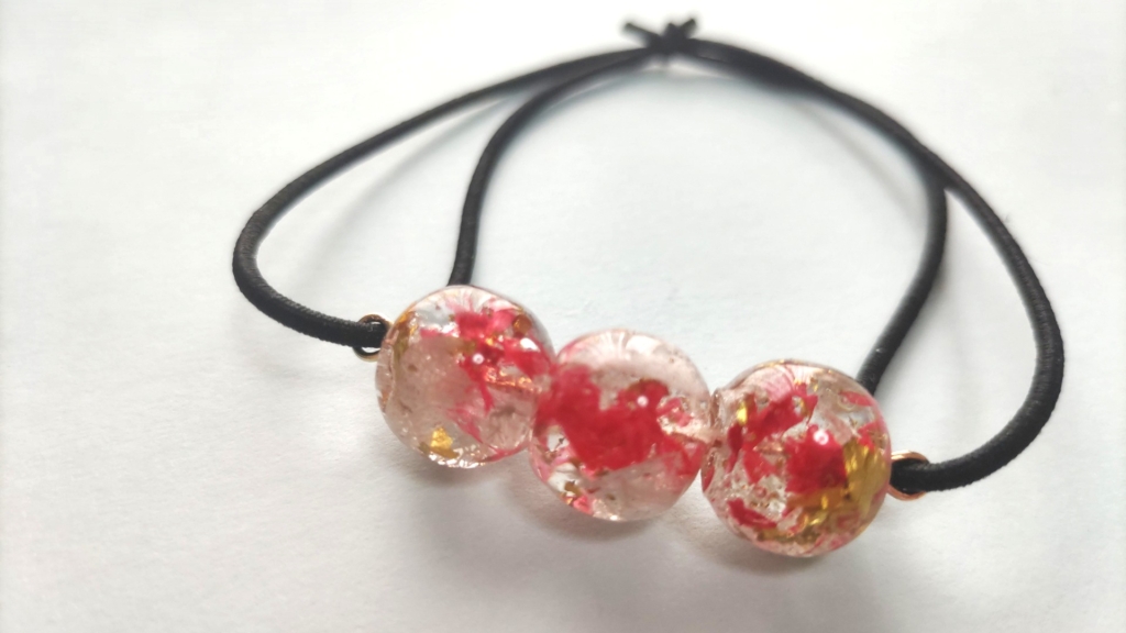 オリジナルビーズのヘアゴム作り方