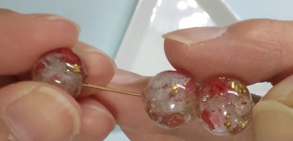 オリジナルビーズのヘアゴム作り方13