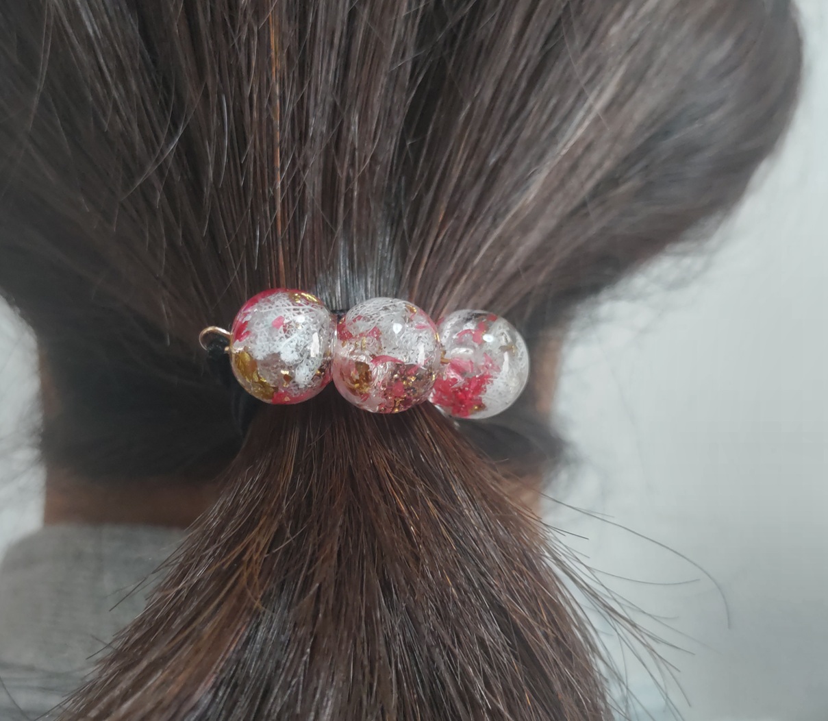 オリジナルビーズのヘアゴム作り方20