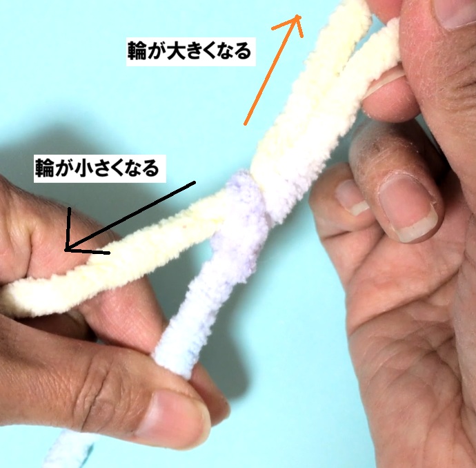小学生も作れるゆびあみシュシュの作り方5