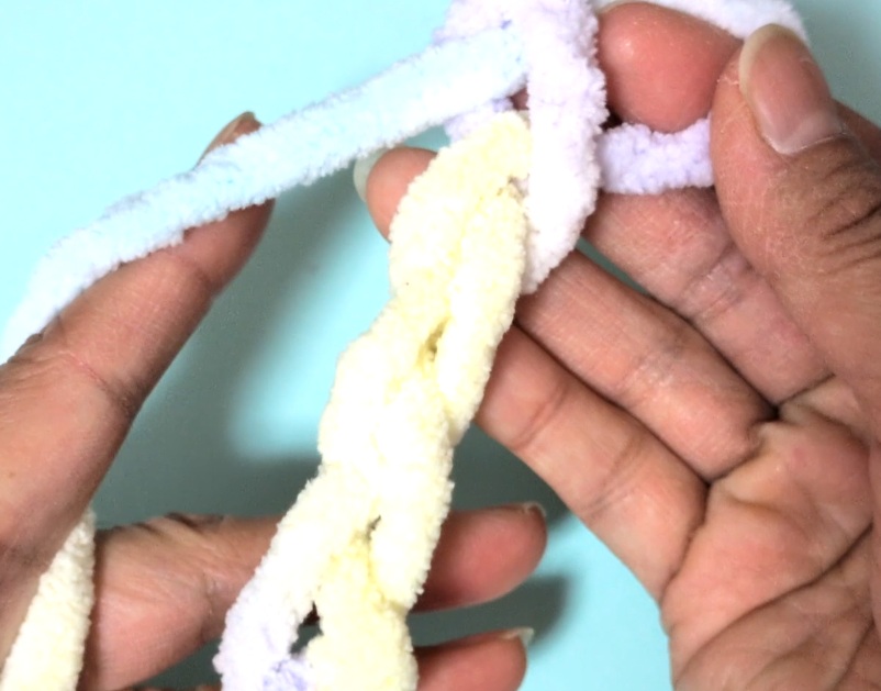 小学生も作れるゆびあみシュシュの作り方9