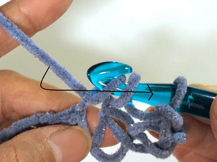 ヘアゴム交換ができる毛糸シュシュの作り方7