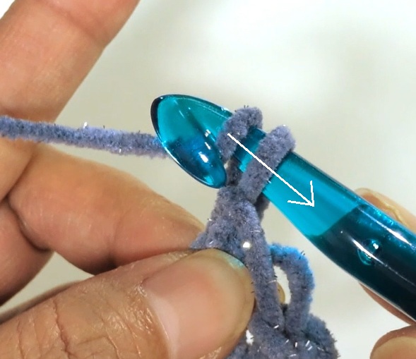 ヘアゴム交換ができる毛糸シュシュの作り方10