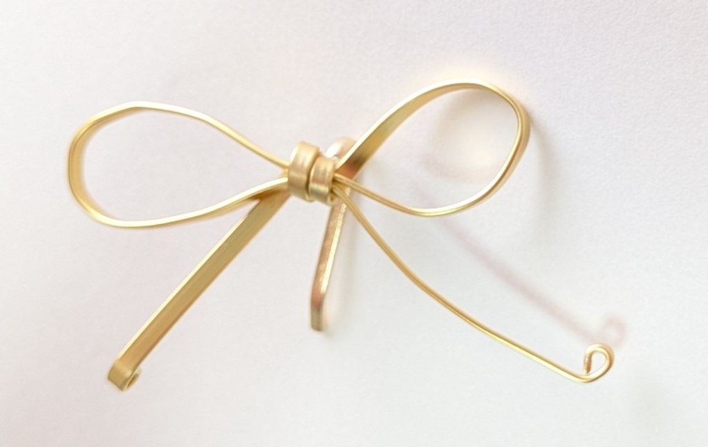 フラットワイヤーリボンのポニーフックの作り方