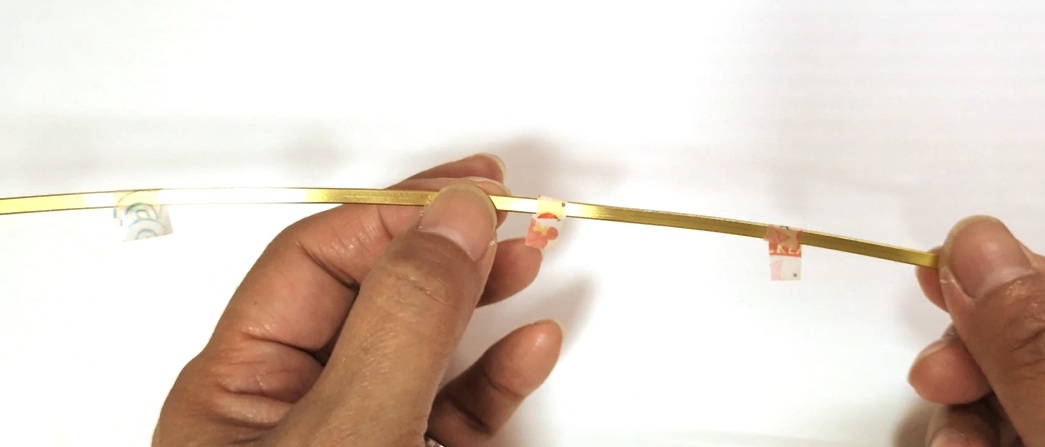 フラットワイヤーリボンのポニーフックの作り方3