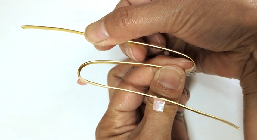 フラットワイヤーリボンのポニーフックの作り方4