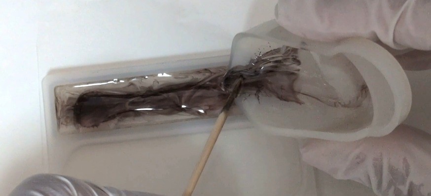 レジンマーブル模様の大人ヘアバレッタの作り方7