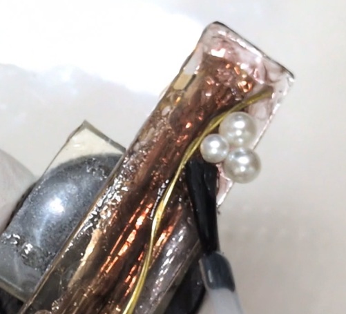 レジンマーブル模様の大人ヘアバレッタの作り方27
