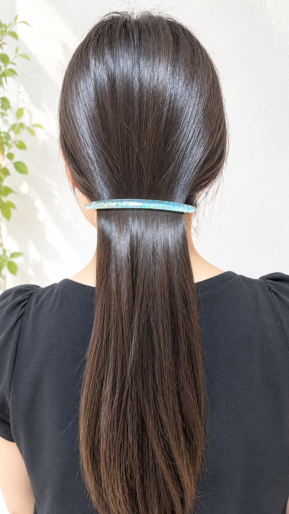 涼しげブルーの大人ヘアバレッタの作り方
