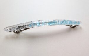 涼しげブルーの大人ヘアバレッタの作り方
